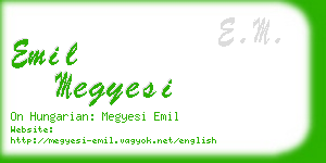 emil megyesi business card